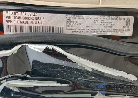 2024 Jeep Grand Cherokee Limited from USA, damaged, VIN 1C4RJGBG3RC158318